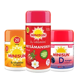 Minisun D-vitamiini 20 mikrog 200 tabl.