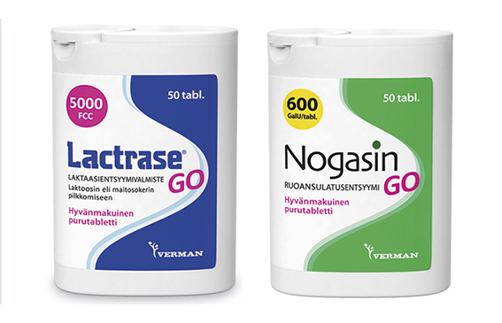 Lactrase GO tai Nogasin GO 50 purutabl.